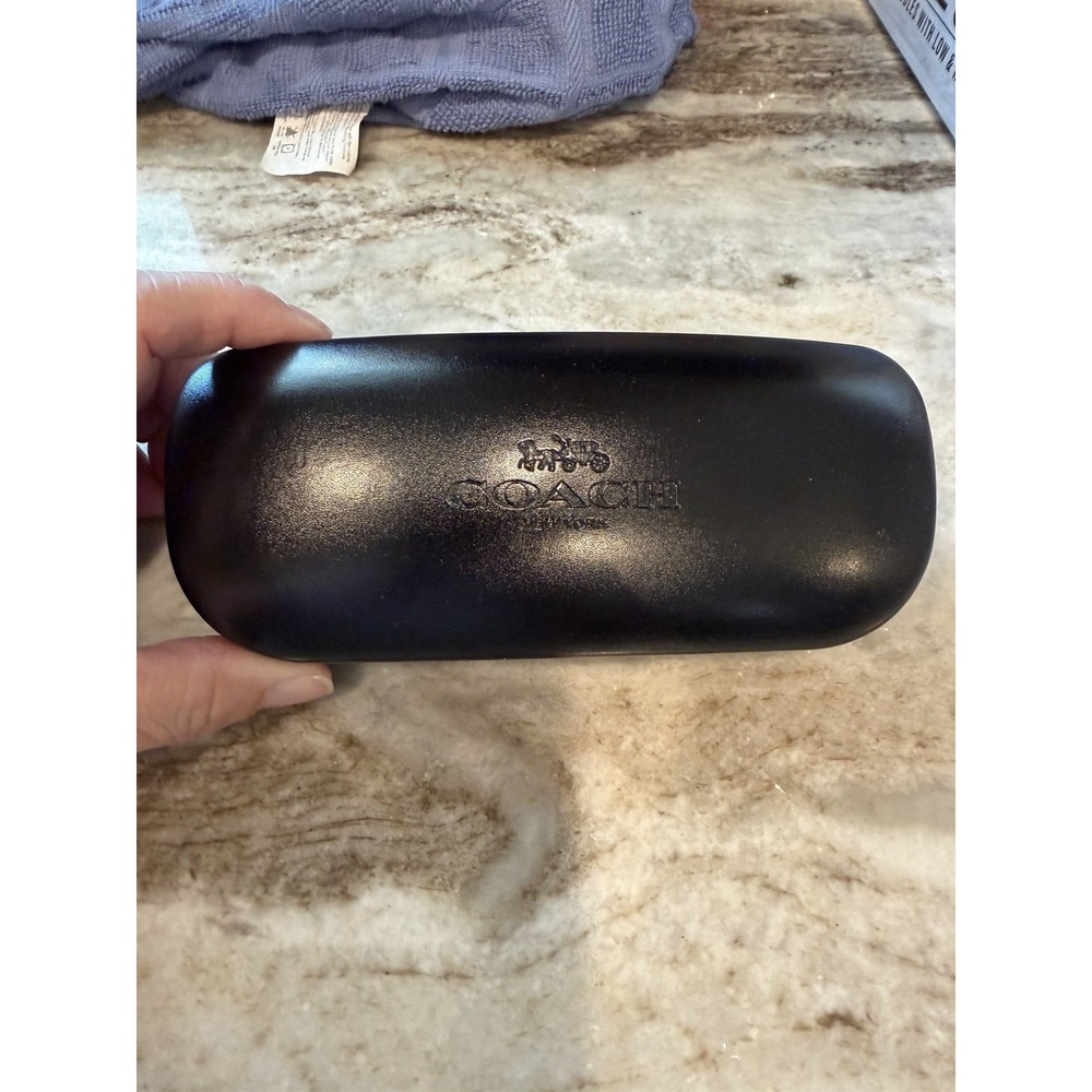 COACH Eyeglasses Sunglasses Black Hard Case  Clamshell Medium Size NWOT
